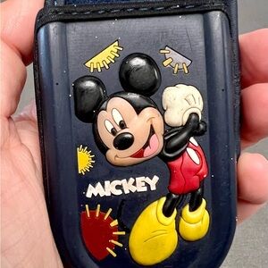VTG MOBO Disney Mickey Mouse Flip Phone Case Navy Y2K